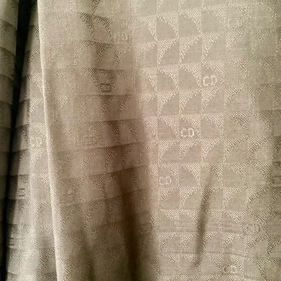 Christian Dior Vintage Olive Green Neck Bow tie Blouse size 6 Logo Old Money - Picture 12 of 16